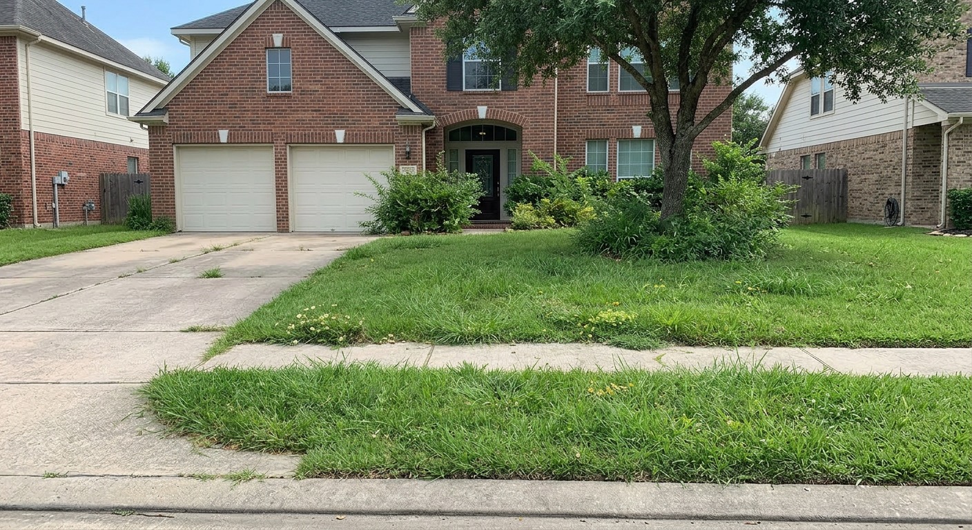 Before lawn service