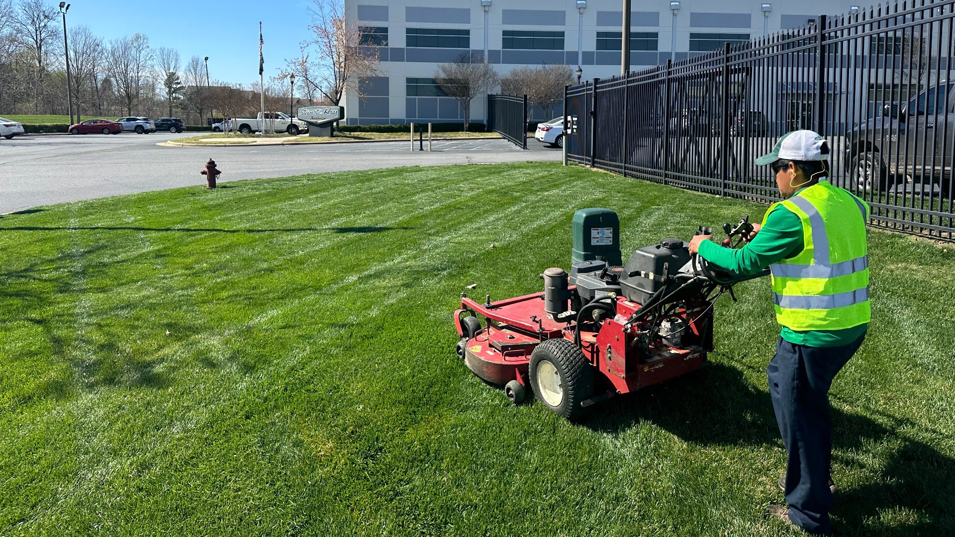 Commercial lawn maintenance